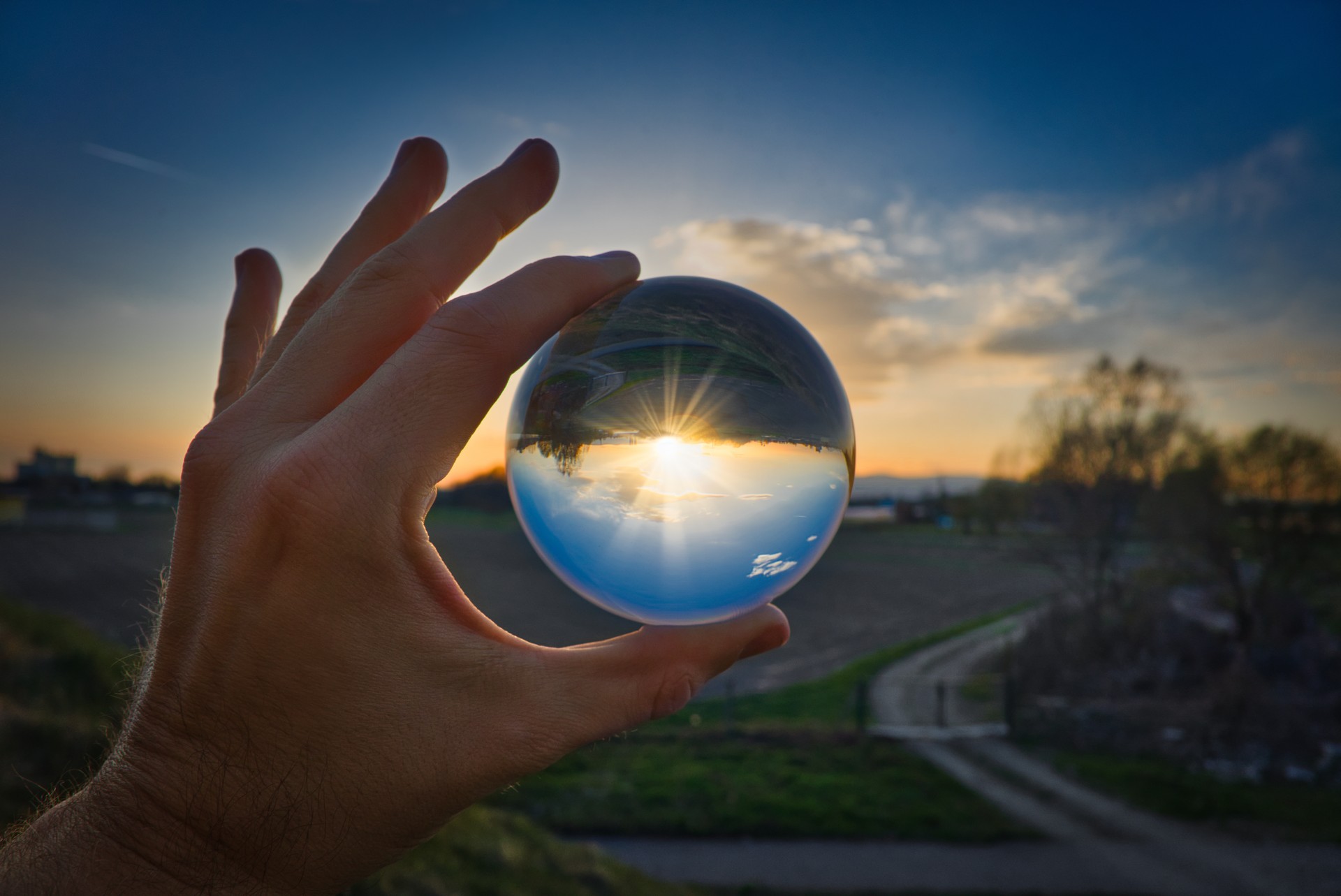 Crystal Ball - Landscape and Sunset